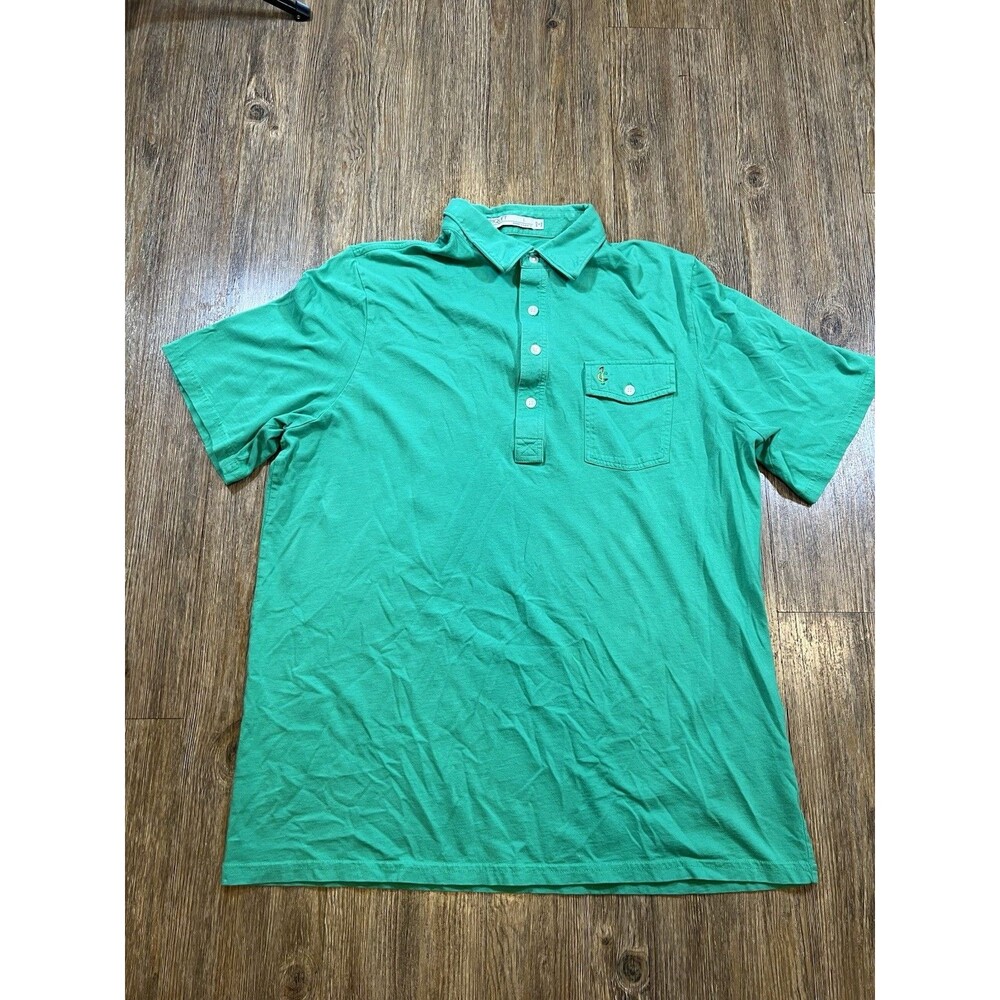Criquet Mens Pima Cotton Short Sleeve Polo Shirt Green Masters Pocket L